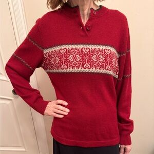 Woolrich Women’s Red Wool Blend Sweater